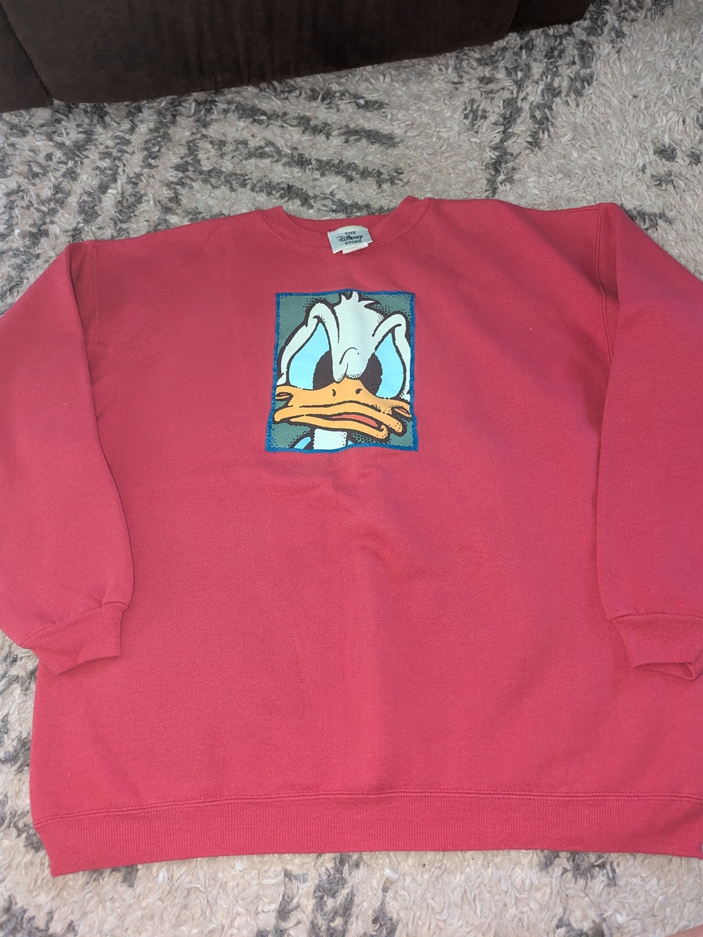 Disney Red Donald Duck Crewneck Sweatshirt